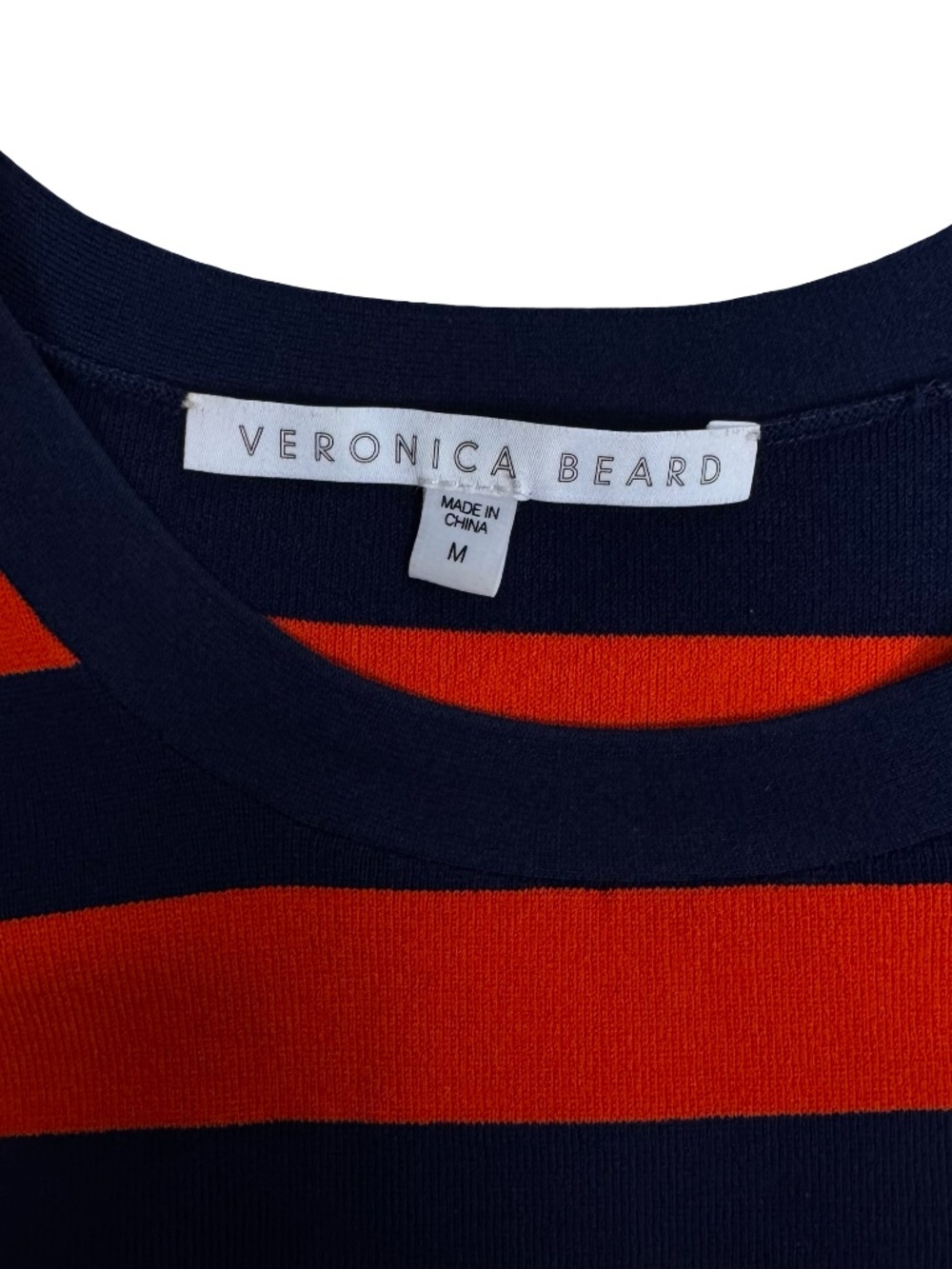 $395 Veronica Beard Broome Striped Ribbed Sweater Top – Size Medium - Picture 5 of 5